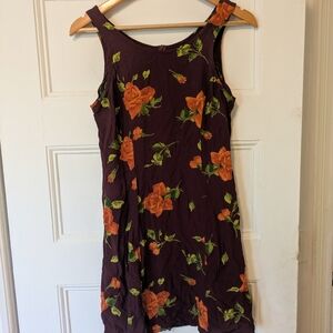 Vintage Floral Sleeveless Dress